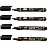 Stilo Permanent Kalem Yuvarlak Uç Siyah ( 4 Adet ) - Permanent Markör