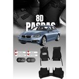 Stiloto Bmw 5 Serisi F10 (2010-2017) 8d Deri Havuzlu Oto Paspas | Tam Koruma,araca Özel & Hızlı Montaj - Siyah