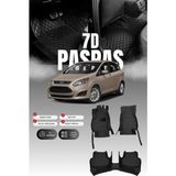 Stiloto Ford C-Max (2010-2019) 7d Deri Havuzlu Oto Paspas | Tam Koruma,araca Özel & Hızlı Montaj - Siyah