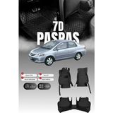 Stiloto Honda City (2005-2009) 7d Deri Havuzlu Oto Paspas | Tam Koruma,araca Özel & Hızlı Montaj - Siyah