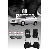 Stiloto Hyundai Accent Era (2006-2012) 8d Deri Havuzlu Oto Paspas | Tam Koruma & Hızlı Montaj - Siyah