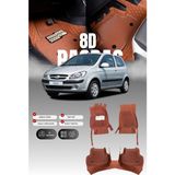 Stiloto Hyundai Getz (2002-2011) 8d Deri Havuzlu Oto Paspas | Tam Koruma,araca Özel Kesim & Hızlı Montaj - Taba