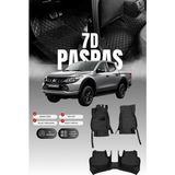 Stiloto Mitsubishi L200 (2015-2019) 7d Deri Havuzlu Oto Paspas | Tam Koruma,araca Özel & Hızlı Montaj - Siyah
