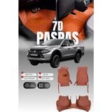 Stiloto Mitsubishi L200 (2015-2019) 7d Deri Havuzlu Oto Paspas | Tam Koruma,araca Özel & Hızlı Montaj - Taba