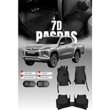 Stiloto Mitsubishi L200 (2020 ve Sonrası) 7d Deri Havuzlu Oto Paspas | Tam Koruma,araca Özel & Hızlı Montaj - Siyah