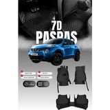 Stiloto Nissan Juke (2010-2019) 7d Deri Havuzlu Oto Paspas | Tam Koruma,araca Özel & Hızlı Montaj - Siyah
