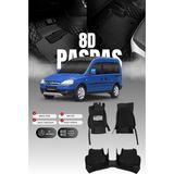 Stiloto Opel Combo C (2001-2011) 8d Deri Havuzlu Oto Paspas | Tam Koruma & Hızlı Montaj - Siyah