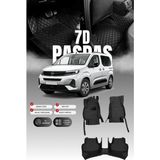 Stiloto Opel Combo E (2018 ve Sonrası) 7d Deri Havuzlu Oto Paspas | Tam Koruma & Hızlı Montaj - Siyah