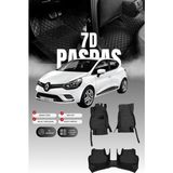 Stiloto Renault Clio 4 Hatchback (2012-2019) 7d Deri Havuzlu Oto Paspas | Tam Koruma & Hızlı Montaj - Siyah