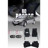 Stiloto Renault Megane 2 (2003-2009) 8d Deri Havuzlu Oto Paspas Su Geçirmez Kolay Temizlenebilir 3 Parça