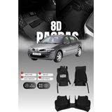 Stiloto Renault Megane 2 (2003-2009) 8d Deri Havuzlu Oto Paspas Su Geçirmez Siyah Renk Kolay Temizlenebilir
