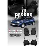 Stiloto Renault Megane 3 (2009-2016) 7d Deri Havuzlu Oto Paspas | Tam Koruma,araca Özel Kesim & Hızlı Montaj - Siyah