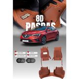 Stiloto Renault Megane 4 (2016-2025) 8d Deri Havuzlu Oto Paspas | Tam Koruma,araca Özel & Hızlı Montaj - Taba