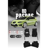 Stiloto Seat Leon Cupra (2006-2012) 8d Deri Havuzlu Oto Paspas | Tam Koruma,araca Özel & Hızlı Montaj - Siyah