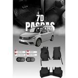 Stiloto Volkswagen Caddy (2004-2020) 7d Deri Havuzlu Oto Paspas | Tam Koruma,araca Özel & Hızlı Montaj - Siyah