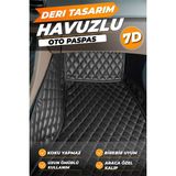 Stiloto Volkswagen Golf 5 (2004-2009) Uyumlu Özel Dikim Deri 7d Havuzlu Paspas - Siyah
