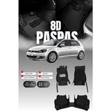 Stiloto Volkswagen Golf 7 (2013-2020) 8d Deri Havuzlu Oto Paspas | Tam Koruma,araca Özel & Hızlı Montaj - Siyah