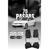 Stiloto Volkswagen Golf 8 Benzinli (2021 ve Sonrası) 7d Deri Havuzlu Oto Paspas | Tam Korum & Hızlı Montaj - Siyah