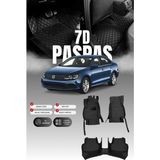 Stiloto Volkswagen Jetta (2011-2018) 7d Deri Havuzlu Oto Paspas | Tam Korum,araca Özel Kesim& Hızlı Montaj - Siyah