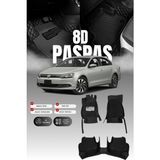 Stiloto Volkswagen Jetta (2011-2018) 8d Deri Havuzlu Oto Paspas | Tam Korum,araca Özel Kesim& Hızlı Montaj - Siyah
