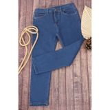 Stilova Erkek Çocuk Slim Fit Dar Kesim Düz Paça Cepli Koyu Mavi Jean Pantolon