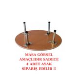 Stilson Metal Yer Sofrası Ayağı 21 Cm (4 Adet) Yemek Yufka Açma Sofrası Için Katlanır Metal Sofra Ayağı