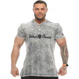 Stilya Dar Kesim Eskitme Yıkamalı Tişört Stilya 2886 - 3XL - Gri