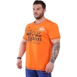 Stilya Erkek Tişört V Yaka Pamuklu Stilya 2900 - 3XL - Turuncu