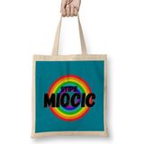 Stipe Miocic- Vintage Retro Rainbow Style Warriors Design Wrestlers-Gift Bez Çanta Uzun Saplı - Açık Bej - 40 X 40
