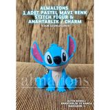 Stitch 9,5 cm Figür Oyuncak Anahtarlık Charm Çanta - Pastel Mavi