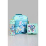 Stitch "dekomus Cep Defteri Hediyeli" Lisanslı Stıtch "galaxy Pop Koleksiyonu" Termoslu Beslenme ÇANTASI,500 ml Matara ve Beslenme Kabı Seti - 12M-Krem