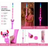 Stitch Figürlü LED Işıklı Sihirli Değnek – Renk Değiştiren Eğlence Çubuğu pembe