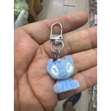 Stitch Figürlü Mavi Peluş Charm Anahtarlık Çanta Süsü Hediye Aksesuarı