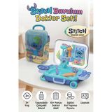 Stitch Lisanslı Çekçekli Bavul Doktor Seti 10+ Parça Eğitici Oyuncak 3+ Yaş