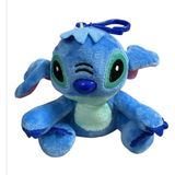 Stitch Oturan Peluş Anahtarlık Mavi