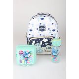 Stitch x Dekomus Lisanslı Stitch Little Dreamer Collection Tek Bölmeli Küçük Boy Anaokul Çantası,Beslenme Kabı ve Matara Seti