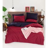 Stk Nevresim Takımı Çift Kişilik Çiftyönlü Bordo+Lacivert - 200 x 220 cm