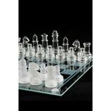 STLIFE 25x25cm Cam Satranç Takımı Lüx Model Dekoratif Hediyelik Orta Boy