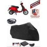 Stmax Milan 50 Branda Siyah Arka Çanta Uyumlu(Topcase) Motosiket Brandası Motor Örtüsü Çadır Su Geçirmez Motosiklet Kılıfı Motor Brandası,lastikli,taşıma Torbalı
