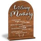 Stofinity In Loving Memory Düğün Tabelası - Düğün Anma Tabelası, Düğün Resepsiyon Süslemeleri için Ahşap Hafıza Masası Tabelası, Sevgi Dolu Bellek Plaketi Düğün Tabelası