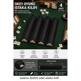 Stok CITY okey takımı ıstaka kılıfı dörtlü 15*47 cm siyah