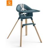 Stokke Clikk Mama Sandalyesi, 3 Kademeli Ayar, 5 Nokta Emniyet Kemeri, Tepsi ve Ayak Desteği Dahil - Mavi