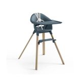 Stokke Clikk yüksek sandalye, Fjord Blue – Tepsi ve emniyet kemerli çepeçevre paket – hafif, sağlam ve seyahat dostu – ayarlanabilir fonksiyonlarla ergonomik – 6 – 36 ay veya 15 kg'a kadar ideal