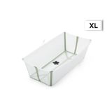 STOKKE® Flexi Bath® XL – Bebekler, küçük çocuklar ve çocuklar için küvet – Son derece hafif ve katlanabilir – Renk: Şeffaf yeşil