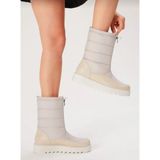 Stoks Shoes Store Kadın Rahat Kalıp Önü Fermuarlı ve Lastikli Içi Kürklü Kar Botu