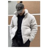 STONCS ERKEK GRİ KIŞLIK MONT PELUŞ