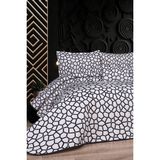 Stone 4 Parça Yatak Örtüsü 240X260 Beyaz Lacivert - Beyaz - Lacivert - 240 x 260 cm