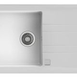 STONE 60 L-TG TEK GÖZLÜ TEZGAHÜSTÜ BEYAZ GRANİT EVYE