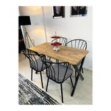 STONE CONCEPT MOBİLYA Yemek Masası Mutfak Masası 4 Kişilik Güneş Sandalyeli Atlantik Çam güneş sandalye