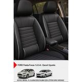 Stone Deri Oto Koltuk Kılıfı-(Ford Focus-Fiesta-Escort Uyumlu) - Beyaz